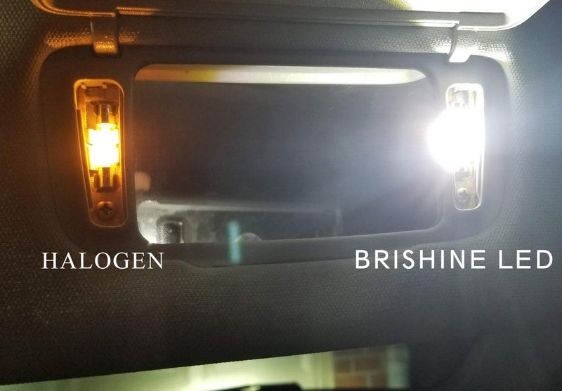 BRISHINE 29MM 6614F 6641 6614 6612F 6615F F30-WHP TS-14V1CP LED Bulbs Extremely Bright 6SMD 4014 Chipsets for Car Interior Sun Visor Vanity Mirror Lights, Xenon White(Pack of 4) - Image 5